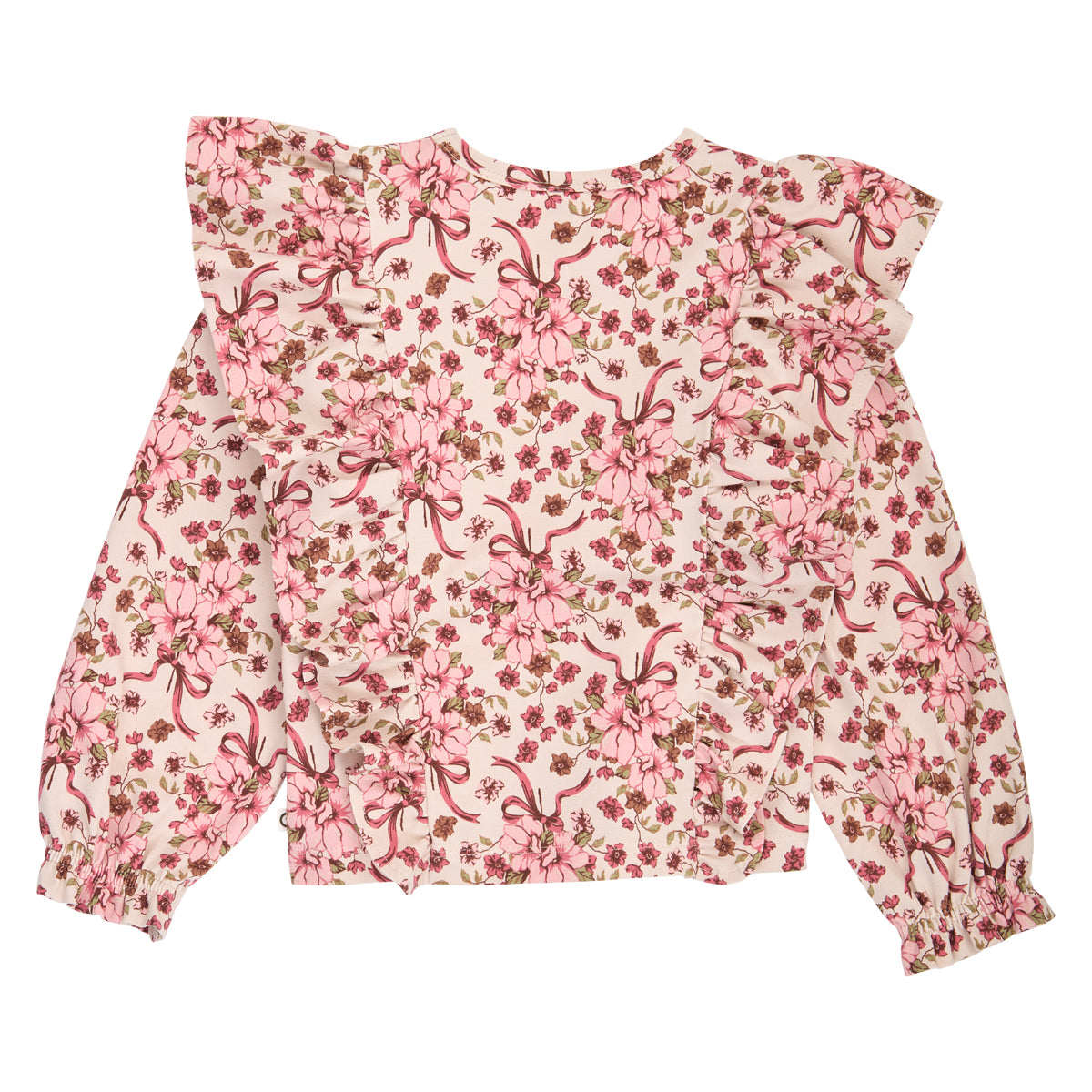 Bouquet ruffle l/s T
