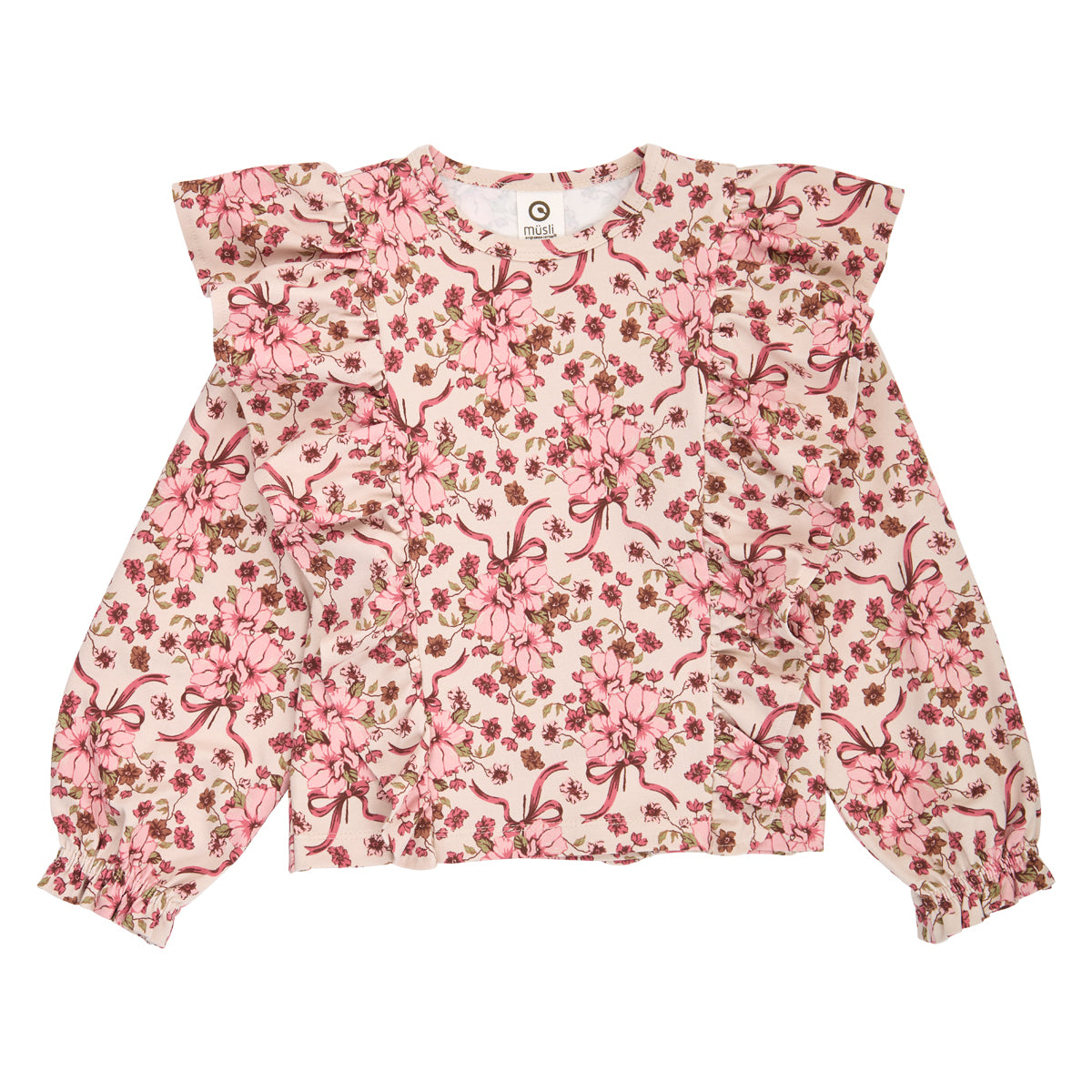 Bouquet ruffle l/s T