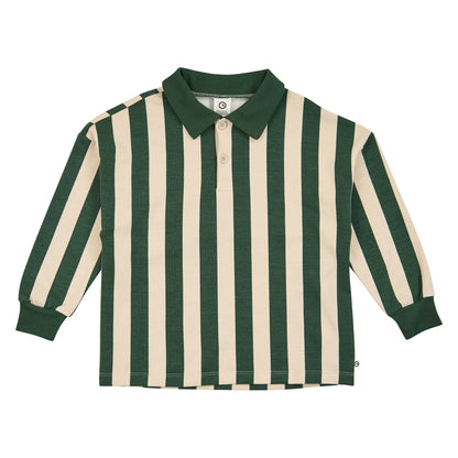 Stripe sweat l/s polo