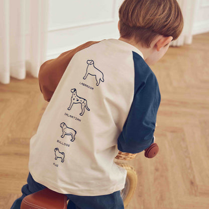 Dogs color block l/s T