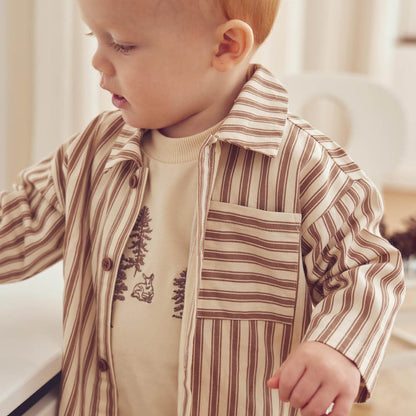 Woven stripe l/s shirt baby