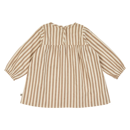 Woven stripe l/s dress baby