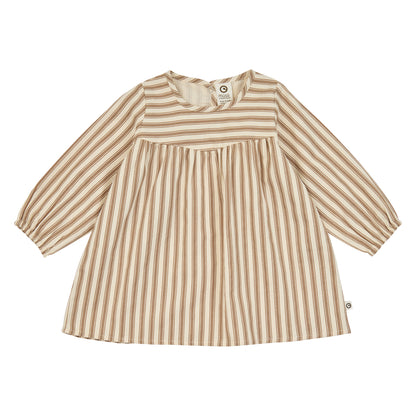 Woven stripe l/s dress baby