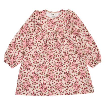 Bouquet ruffle l/s dress