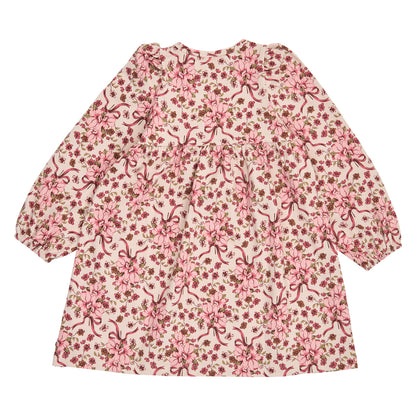 Bouquet ruffle l/s dress