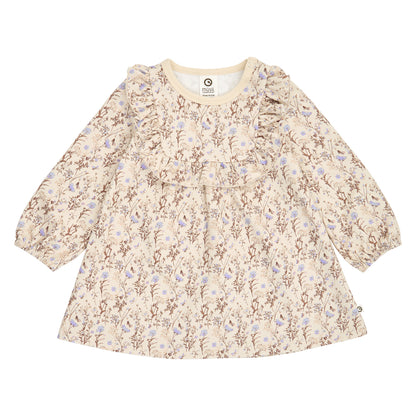 Cornflower ruffle l/s dress baby