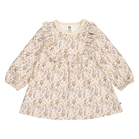 Cornflower ruffle l/s dress baby