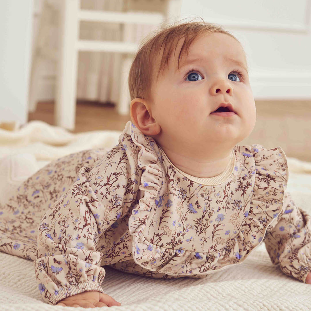 Cornflower ruffle l/s body